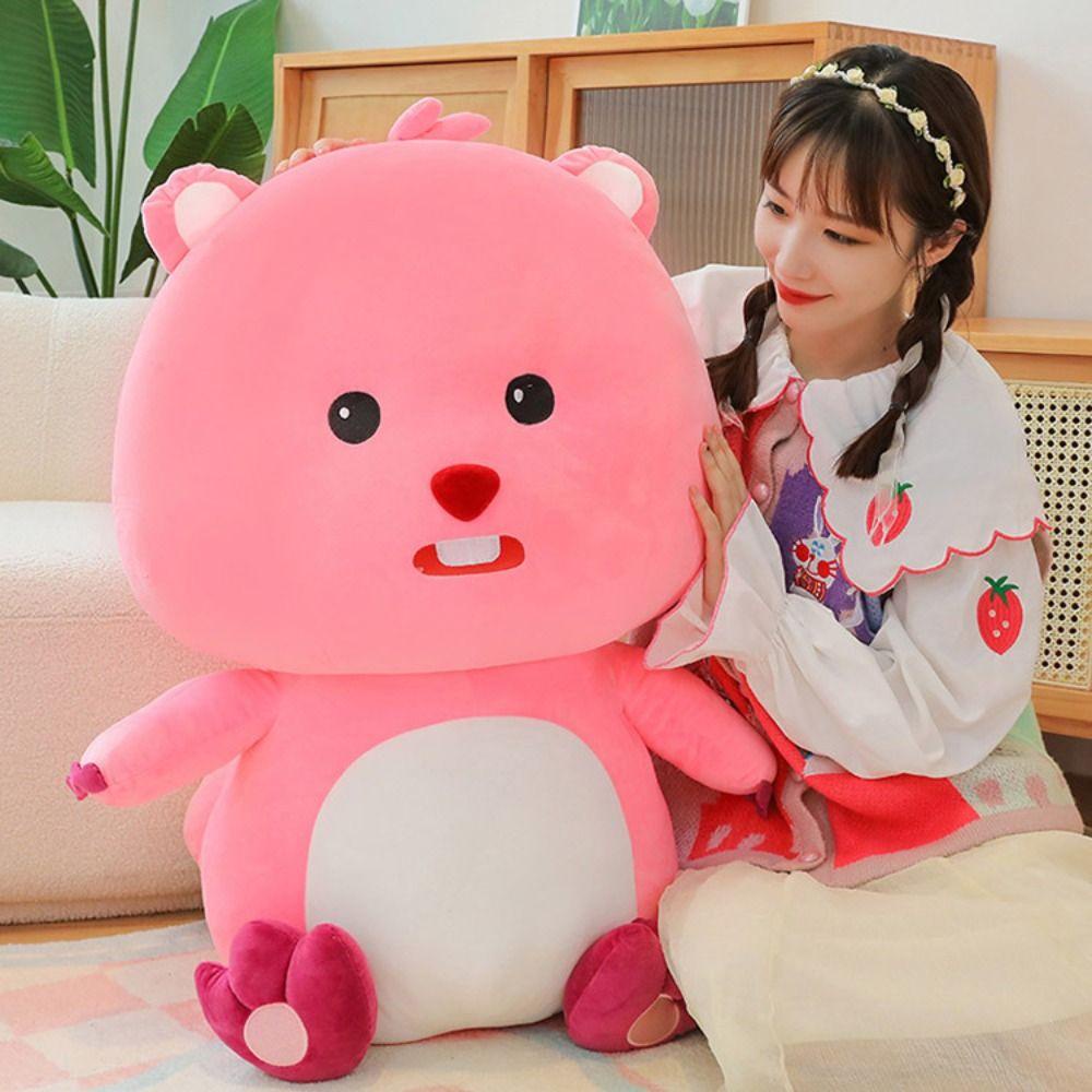 Mmluck loopy beaver Thú Nhồi Bông Màu Hồng Hoạt Hình Dễ Thương Dành Cho Trẻ Em