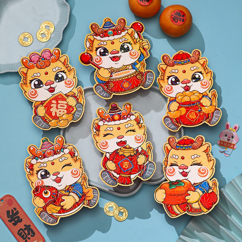 Bao Lì Xì Năm Mới 2024 Hình Rồng Đỏ Dễ Thương Cho Bé