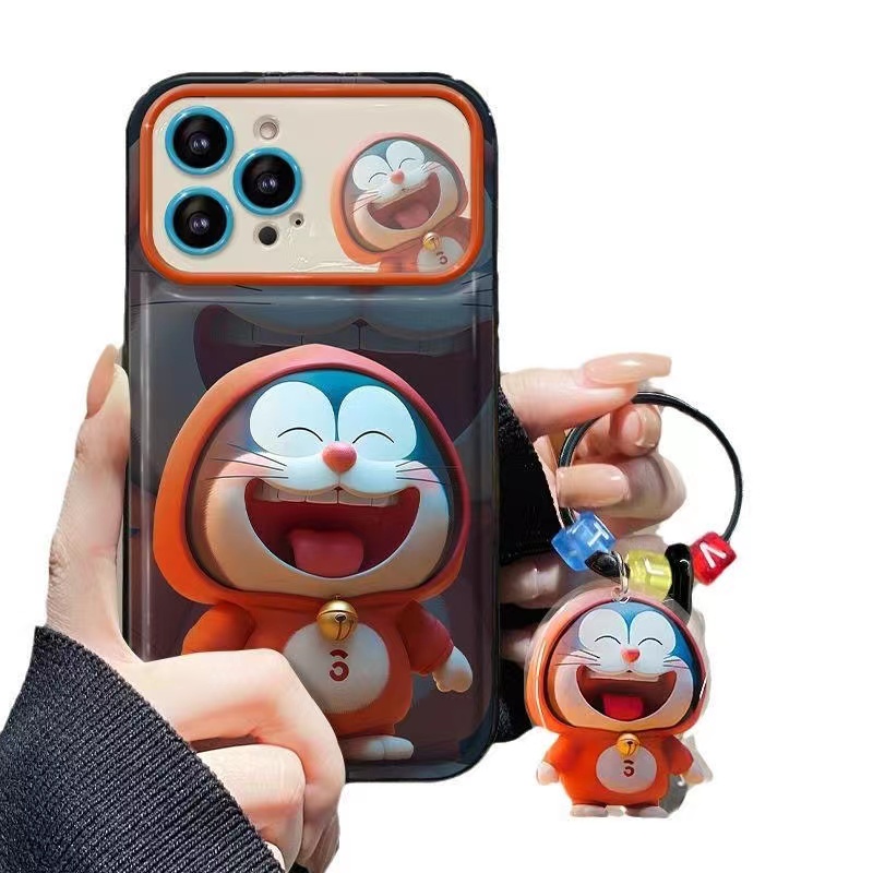 Bao Da Điện Thoại Hình doraemon Cho iphone xr xs max 11 12 13 14 15 pro max 14 15 plus