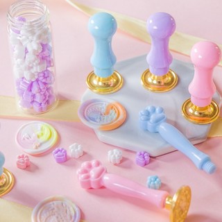 Bộ đóng dấu sáp niêm phong kèm lò muỗng viên sáp đóng dấu niêm phong bì thư thiệp cưới-LPERM