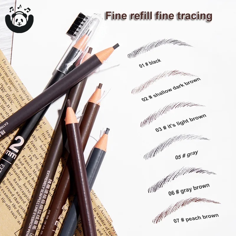 1 Bút Chì Kẻ Lông Mày Mịn Chống Nước Lâu Trôi Dễ Sử Dụng Trang Điểm Tự Nhiên Cho Người Mới Bắt Đầu