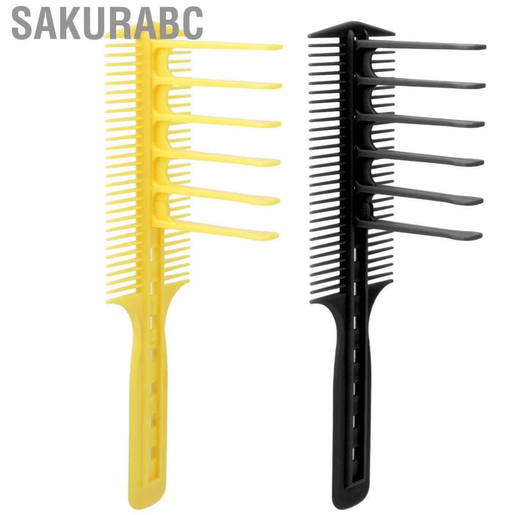 Sakurabc Double Sided Guide Comb  Multi Purpose Hair Cut Wide Tooth Removable for Hairdresser Salon
