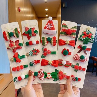 Set 5 kẹp tóc hình nón giáng sinh dễ thương