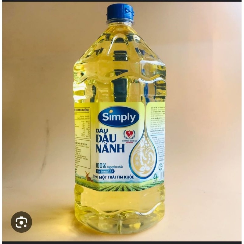 Dầu đậu nành simply, Neptune 2L, dầu ăn date mới nhất