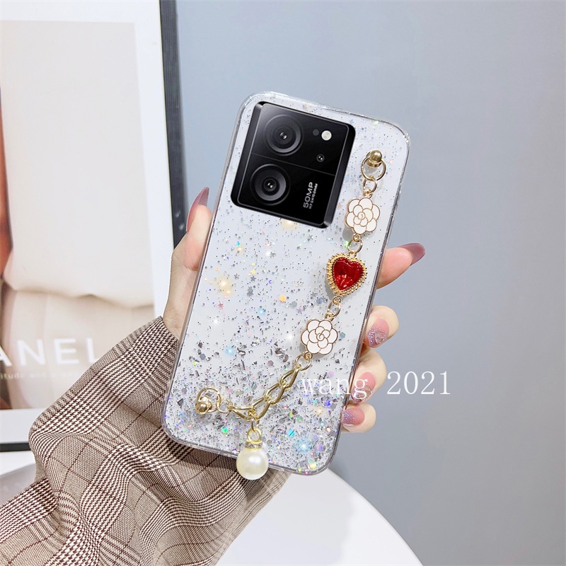 Ốp Điện Thoại Mềm Kim Tuyến Có Vòng Đỡ Trái Tim Cho xiaomi13t xiaomi 13t pro 5g 2023 xiaomi13t pro