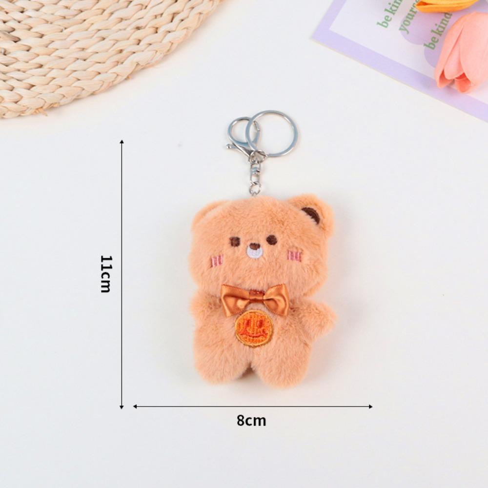 Móc Khóa Hình Gấu Trúc / Thỏ Nhồi Bông 11cm Dễ Thương