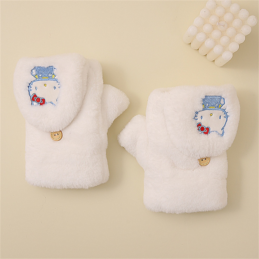 Găng Tay Dệt Kim ấm áp Cinnamoroll Anime Giai điệu Dễ Thương Nhồi Bông Mùa đông Găng Tay Chống Gió Mềm Mại Dành Cho Bé Gái Quà Tặng Giáng Sinh Cho Trẻ Em.