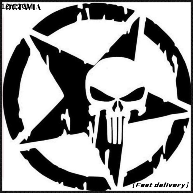 At Miếng Dán Phản Quang Chống Thấm Nước Họa Tiết Đầu Lâu Trừng Phạt Trang Trí Xe Máy