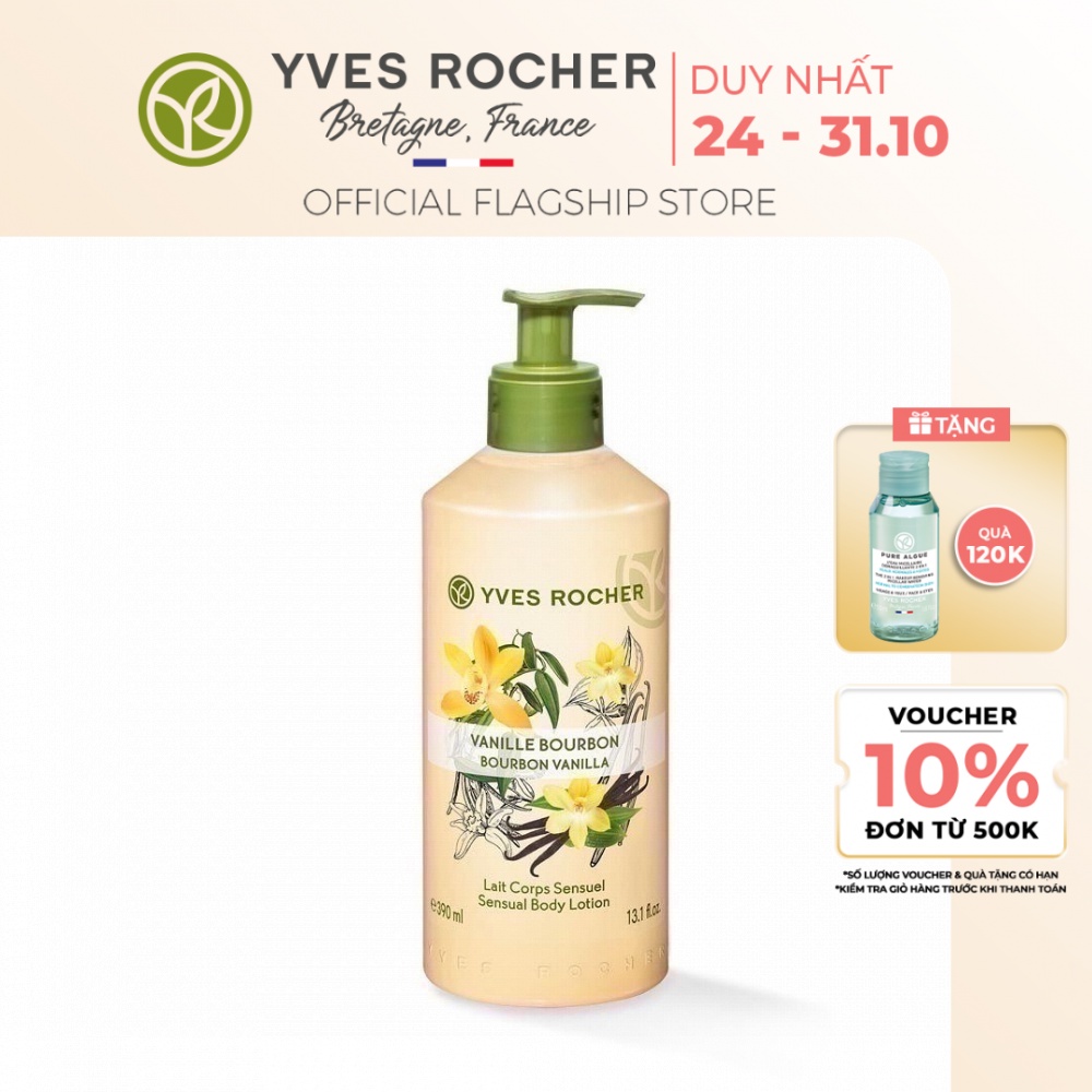 Sữa Dưỡng Thể Yves Rocher Bourbon Vanilla Sensual Body Lotion 390ml