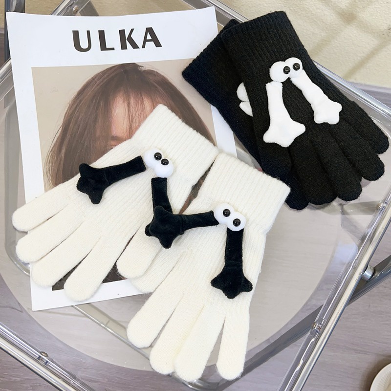 Găng Tay Dệt Kim Từ Tính Mềm Mại Giữ Ấm Mùa Đông Có Thể Dùng Màn Hình Cảm Ứng Dành Cho Nam Nữ