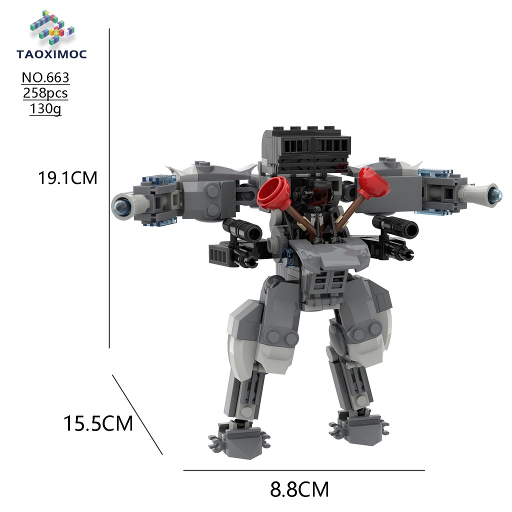 MOC LEGO Skibidi Toilet Block Vàng Titan Loa Nam Nhà Vệ Sinh VS Lớp Trưởng Nam Quà Sinh Nhật Cho Trẻ Em