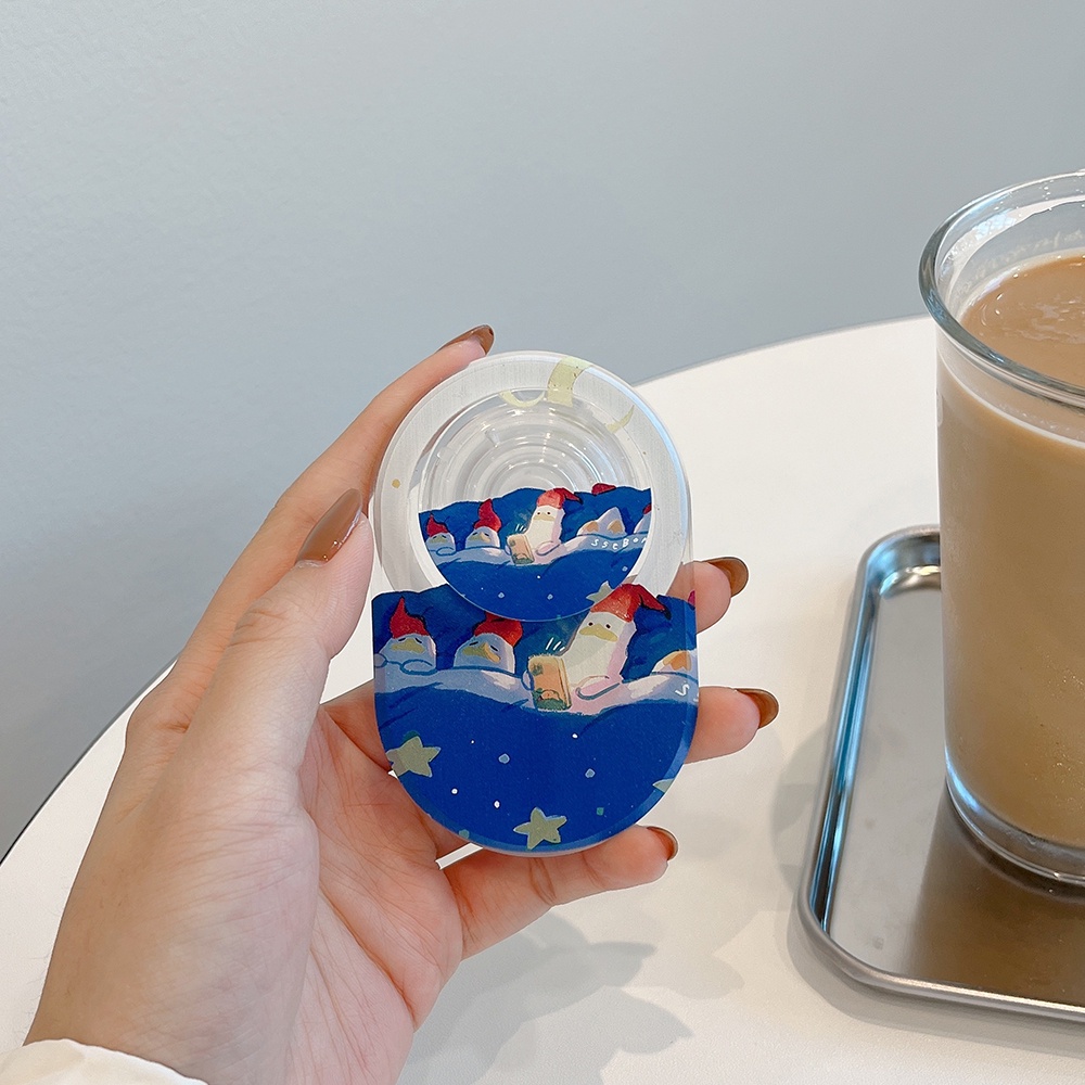 Ốp Điện Thoại Kèm Móc Xỏ Ngón Nam Châm Cho iphone