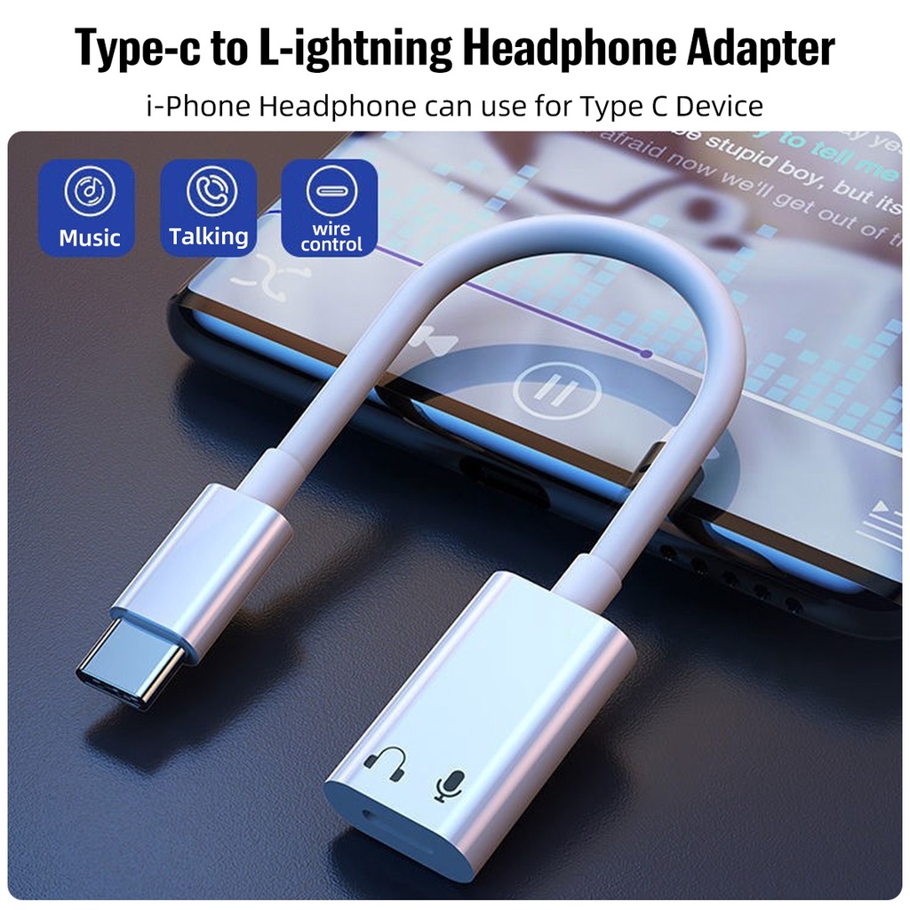 Cáp Chuyển Đổi Âm Thanh Tai Nghe Từ Đầu Cắm type-c Sang Ổ Cắm usb Chuyên Dụng Cho Iphone 15 pad pro samsung