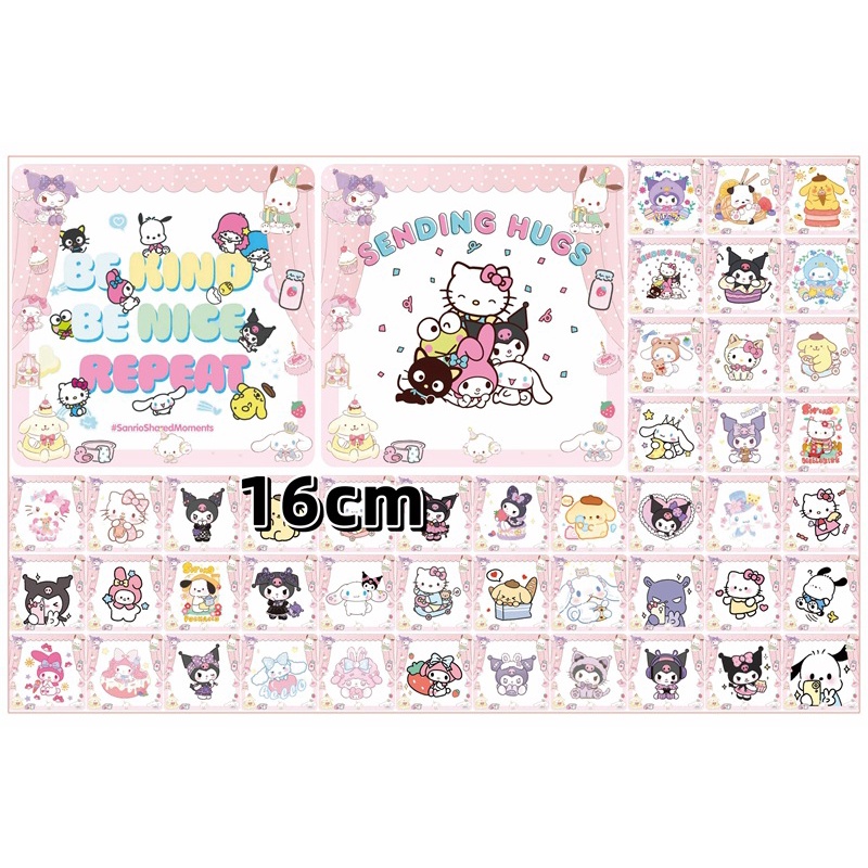 Hoạt Hình Hộp acrylic Trong Suốt Hình Vuông In Hình sanrio kuromi pacha pacha Màu laser Cho Nữ