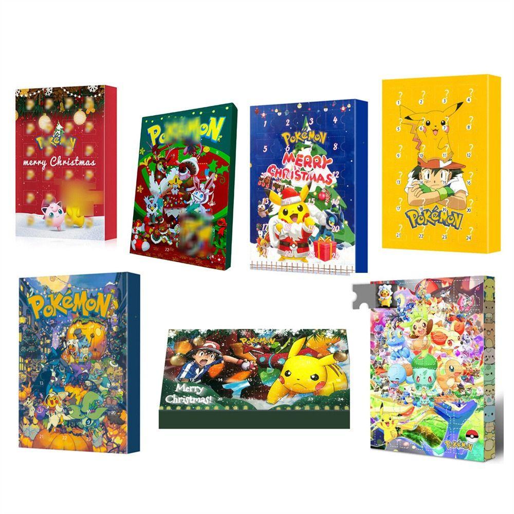 Mluck Lịch Giáng Sinh mini Bằng pvc Hình pikachu Dễ Thương Cho Bé