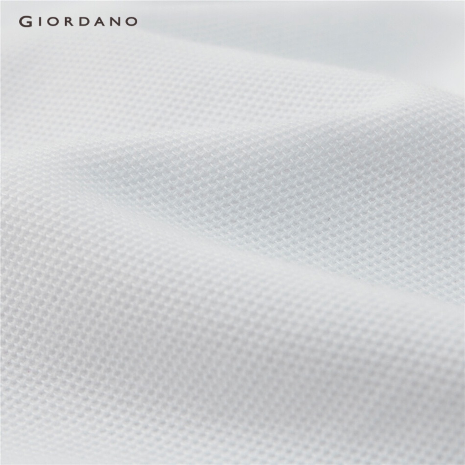 Áo polo nam GIORDANO 01012426 tay ngắn kẻ sọc màu tương phản cổ điển nhiều màu sắc