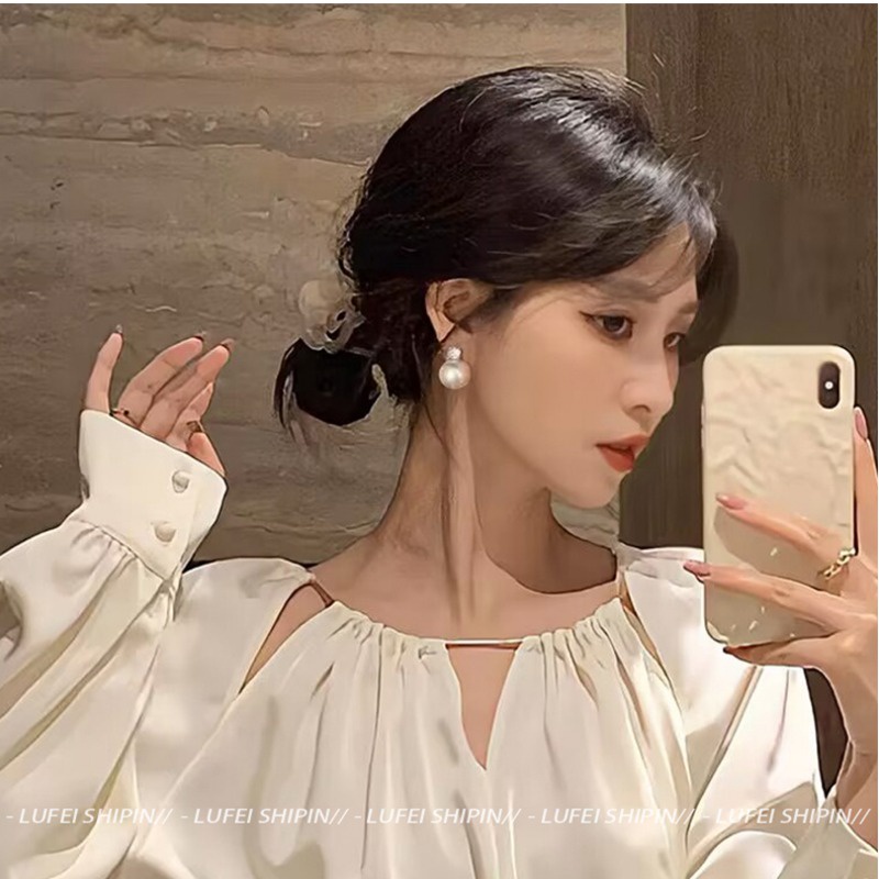 Taduo Khuyên Tai Đính Đá Và Ngọc Trai Nhân Tạo Phong Cách Mới 2023