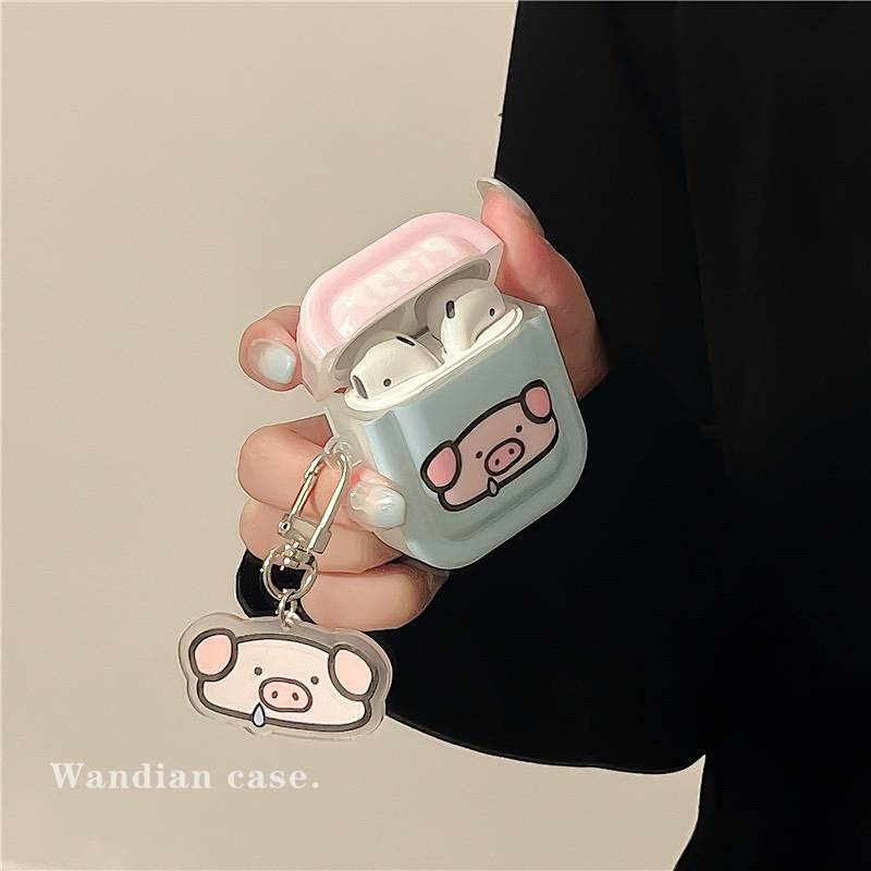 Dễ Thương Vỏ Bảo Vệ Hộp Sạc Tai Nghe bluetooth Không Dây airpods 1 / 2 / 3 pro 2019 2022 Hình Chú Heo Hoạt Họa Đáng Yêu