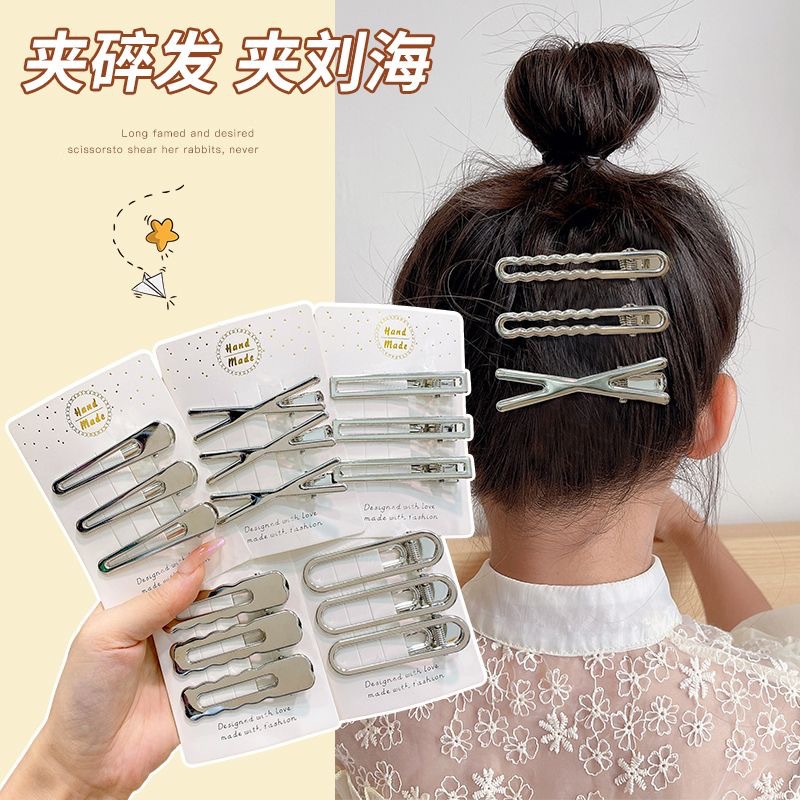 Bộ 3 Kẹp Tóc Kim Loại y2k Thời Trang Cho Nữ