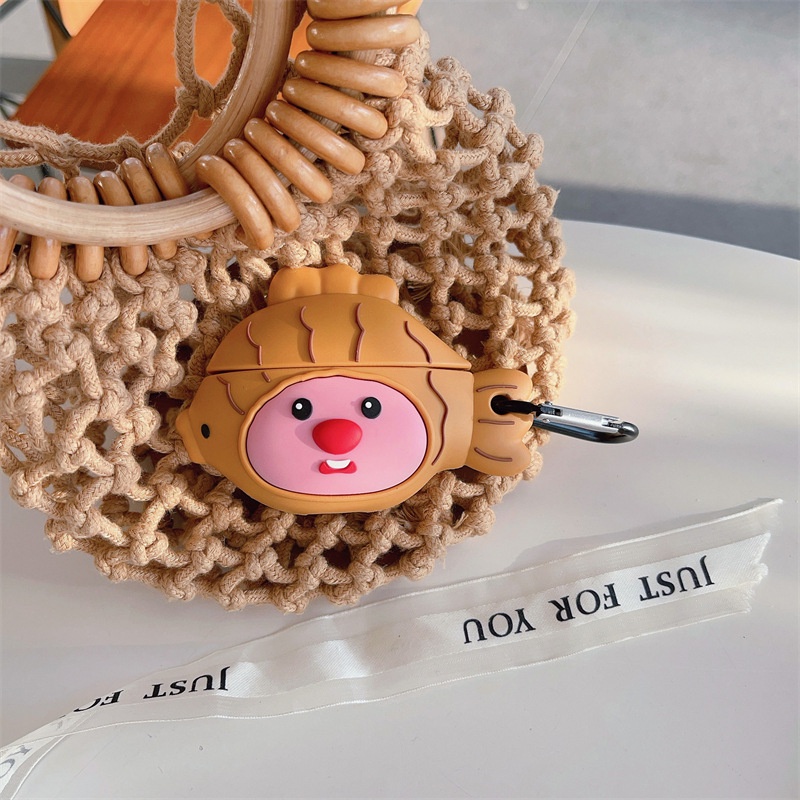 Vỏ Bảo Vệ Hộp Sạc Tai Nghe airpods 1 2 3 pro pro2 airpods3 i12 i13 inpods 12 13 pro Hình taiyaki 3d Dễ Thương