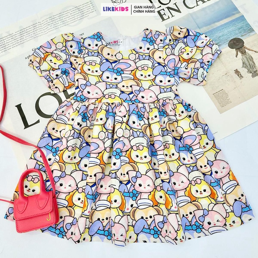 Váy bé gái họa tiết thỏ hình dễ thương C65 - LIkeKids