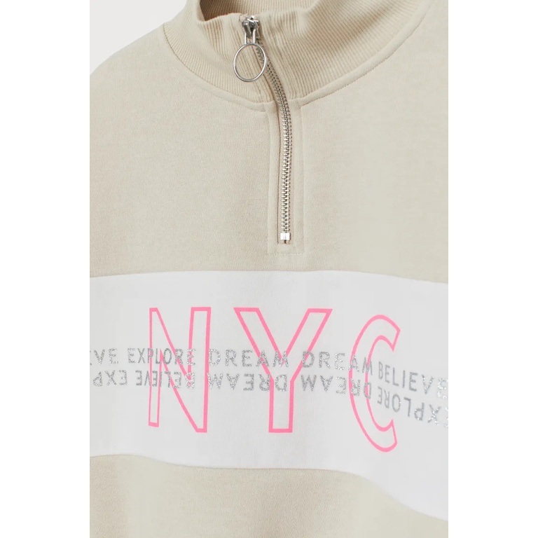 Áo nỉ bông chữ NYC hàng H&M xuất xịn