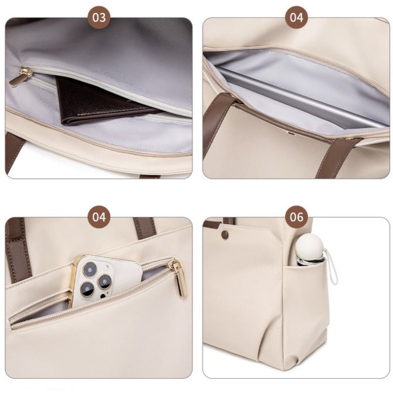 MINGKE Túi Xách Đựng laptop 13 14 inch Siêu Nhẹ Chống Thấm Nước Phong Cách Cổ Điển Thời Trang Cho Nữ