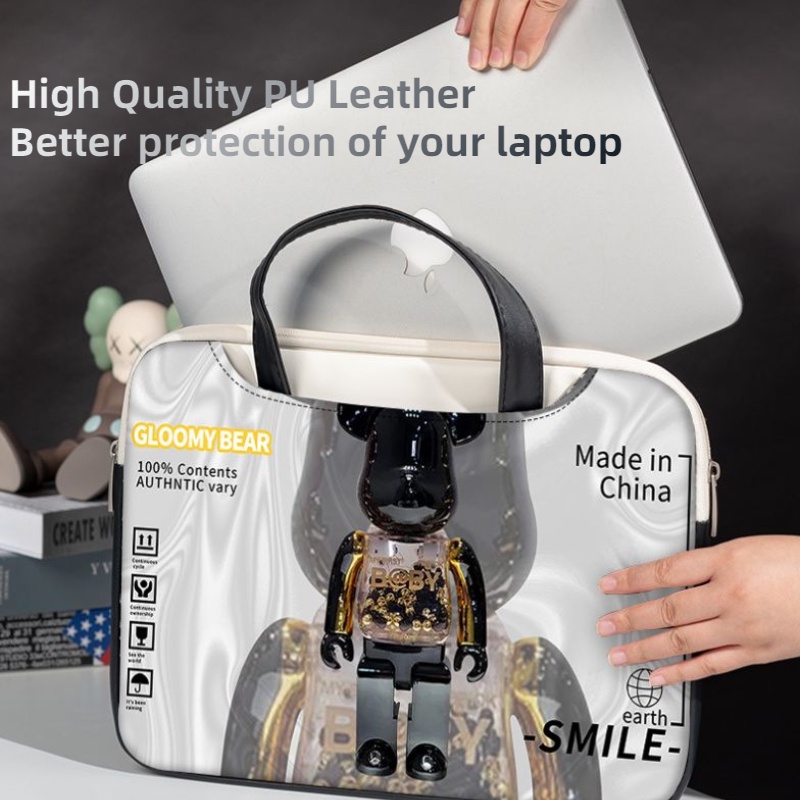 Túi Da pu Đựng laptop Chống Sốc Chống Thấm Nước Họa Tiết Hoạt Hình Cho Nam Và Nữ 13.3 14.1 15 15.6 16.1 17.3inch