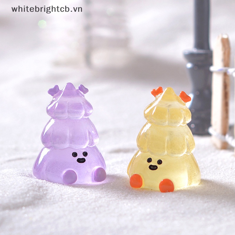 1 Mô Hình Cây Thông Giáng Sinh mini Bằng Nhựa resin Trang Trí Tiểu Cảnh