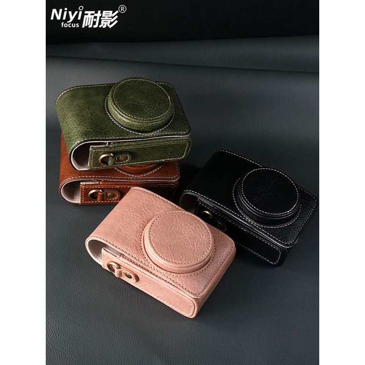 Bao Da pu Kiểu Dáng Máy Ảnh Độc Đáo Dành Cho sony zv1 zv-1 G7Xii sx740 canon g7x ii g7x iii g7x 2 3