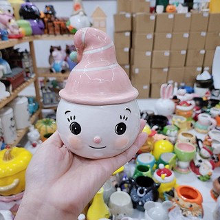 Hũ trứng nắp hồng