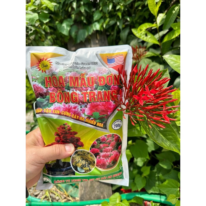 Phân Bón Hoa Mẫu Đơn - Chuyên Kích Thích Hoa Phát Triển, Cấp Dinh Dưỡng Cây Cứng Khỏe và Phát Tán Đẹp - Gói 700Gr