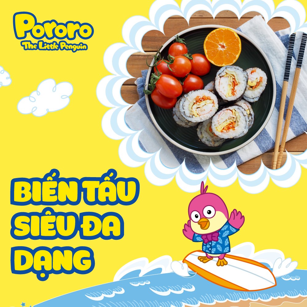 Rong Biển Ăn Liền Cho Bé Pororo - Lốc 3 Gói