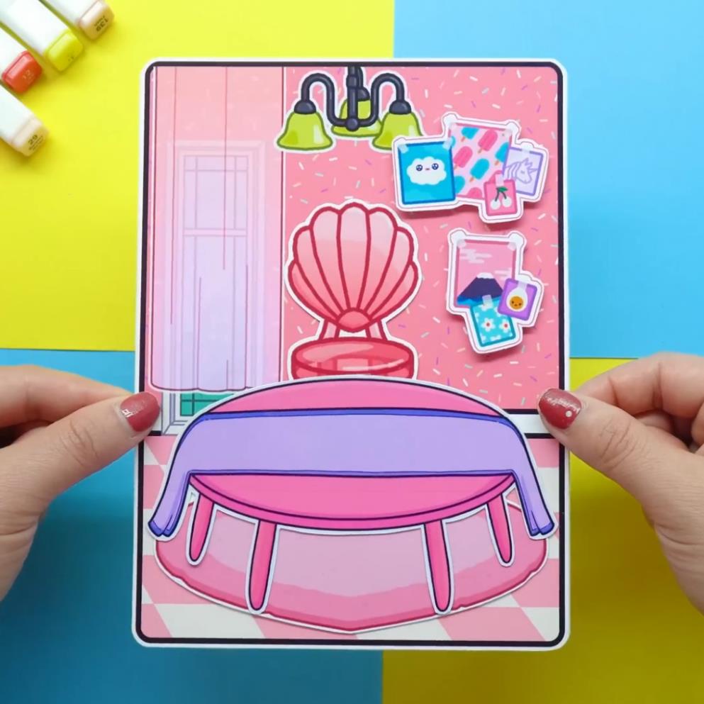 Học liệu bóc dán búp bê thay đồ cho công chúa tocaboca h31 Zin Càu Vòng