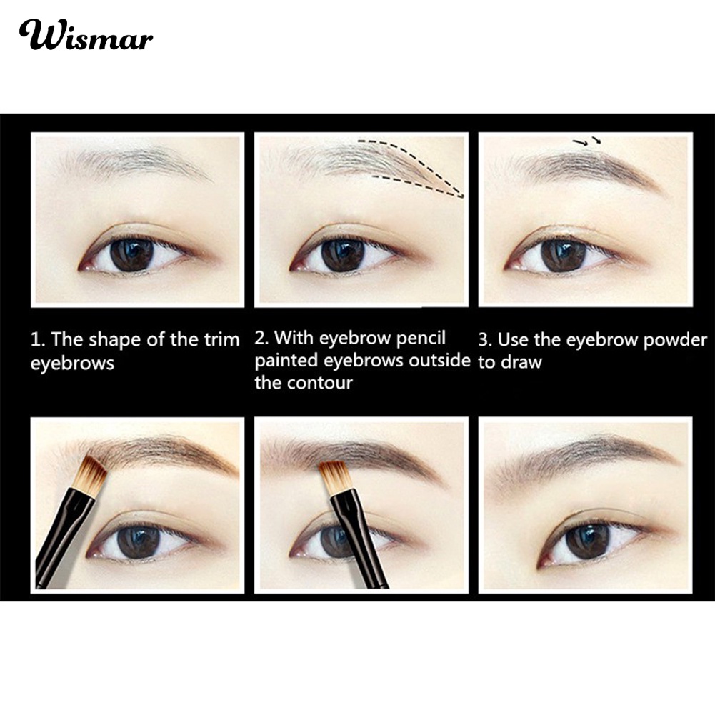Bộ Bảng Phấn Mắt Và Lông Mày wismar novo 2 Trong 1 Chống Nước Lâu Trôi Chống Mồ Hôi Kèm Cọ Trang Điểm