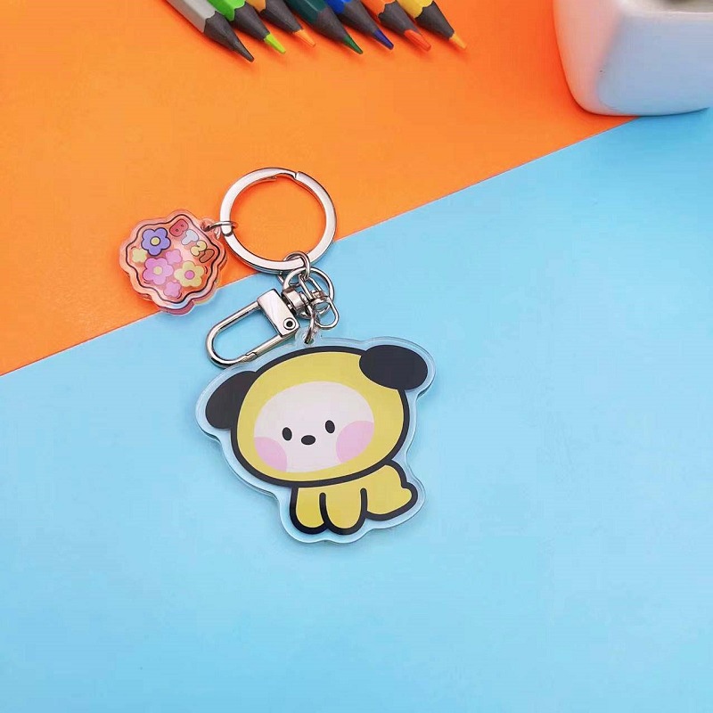 Yb1 Móc Khóa Hoạt Hình bt21 Bằng acrylic Cho Túi Xách Nữ tata rj Mango chimmy shooky koya by1
