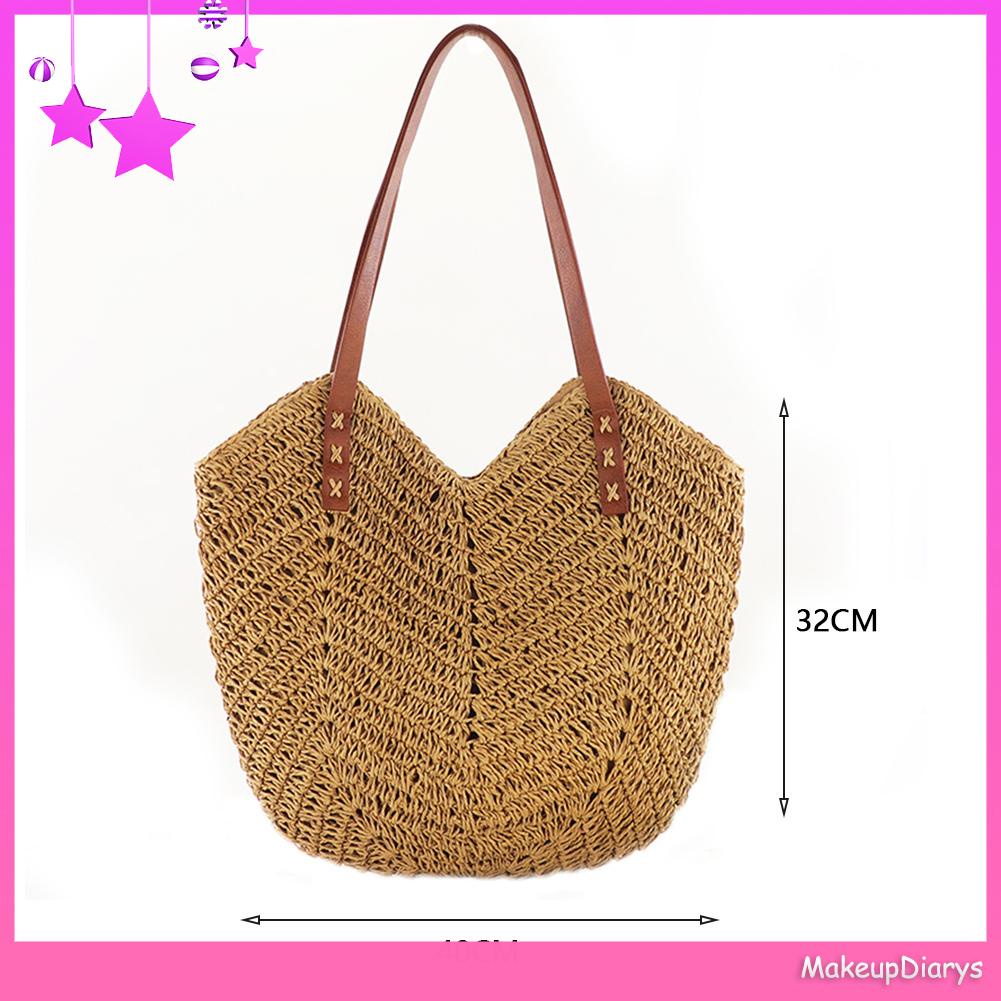 ★ Đồ Trang Điểm Trang Điểm ★ Túi Xách Đan Lát Thời Trang Hè Cho Nữ