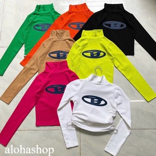 Áo thun borip cổ lọ dài tay chữ b co dãn thoải mái, áo tay dài cổ lọ bb alohashop91
