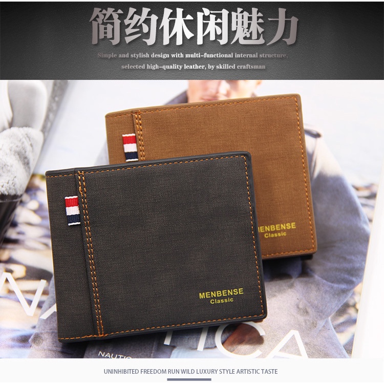 Ví Ngắn Cỡ Lớn Phong Cách retro Thời Trang Cho Nam