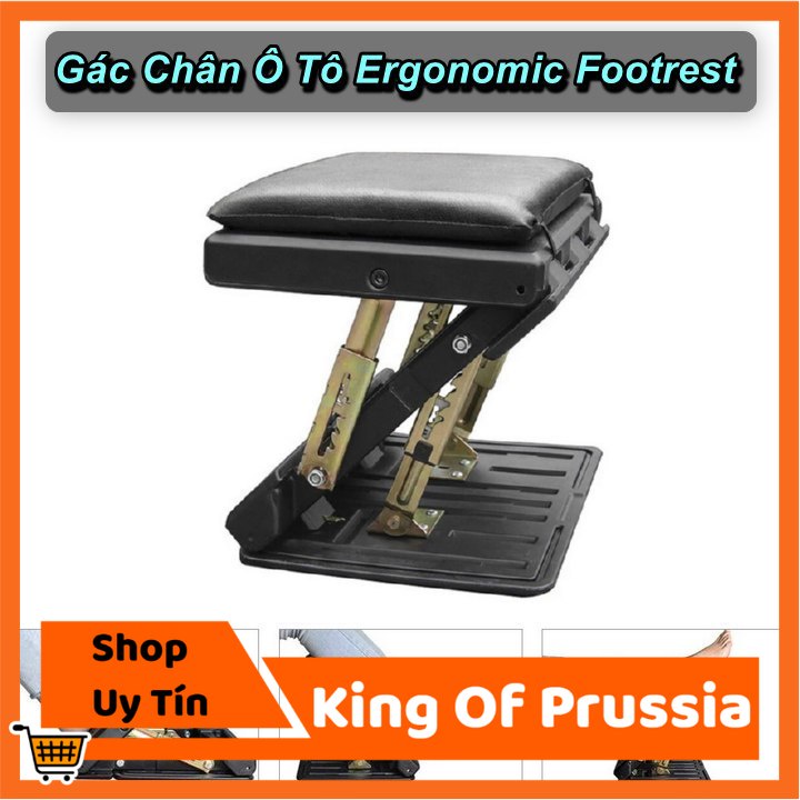 Gác Chân Ô Tô Ergonomic Footrest Có Thể Điều Chỉnh Nâng Hạ
