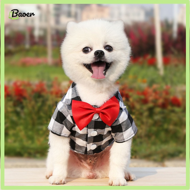 Áo Sơ Mi Họa Tiết Kẻ Sọc Dễ Thương Dành Cho Cún Cưng 100%