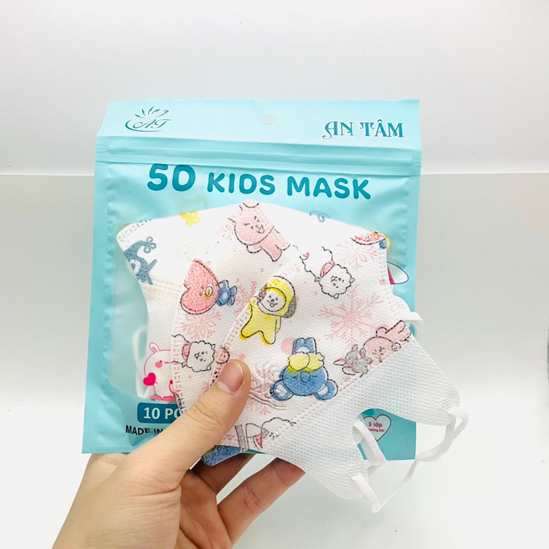 Khẩu Trang 5d An Tâm Trẻ Em 3 Lớp Chính Hãng