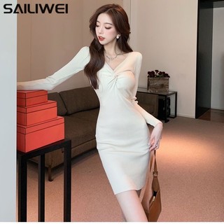 SAILIWEI Chic váy nữ Đầm Body Cho thời váy Dễ thương Trendy Phong cách Đơn giản WLQ23A10LX 45Z231110