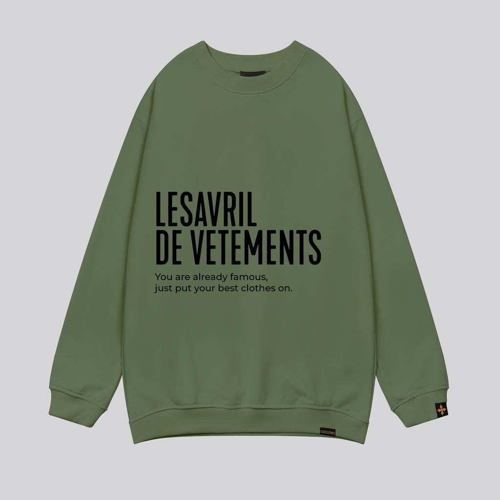 Áo nỉ Sweater Lesavril de Vetements Famous - Green Tea