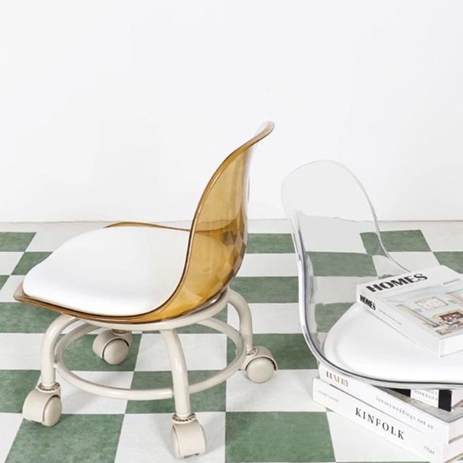 Ghế tựa lưng acrylic thấp có bánh xe | BigBuy360 - bigbuy360.vn