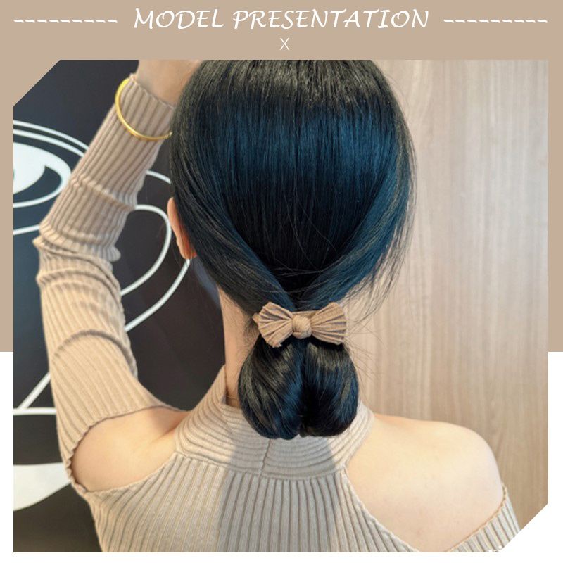 🌺🌺Dây buộc tóc co giãn phối nơ ruy băng thời trang thu đông phong cách Hàn Quốc cho nữ