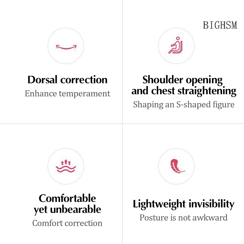Bighsm Đai Chỉnh Sửa Tư Thế Lưng Vô Hình Dành Cho Nam Và Nữ skk