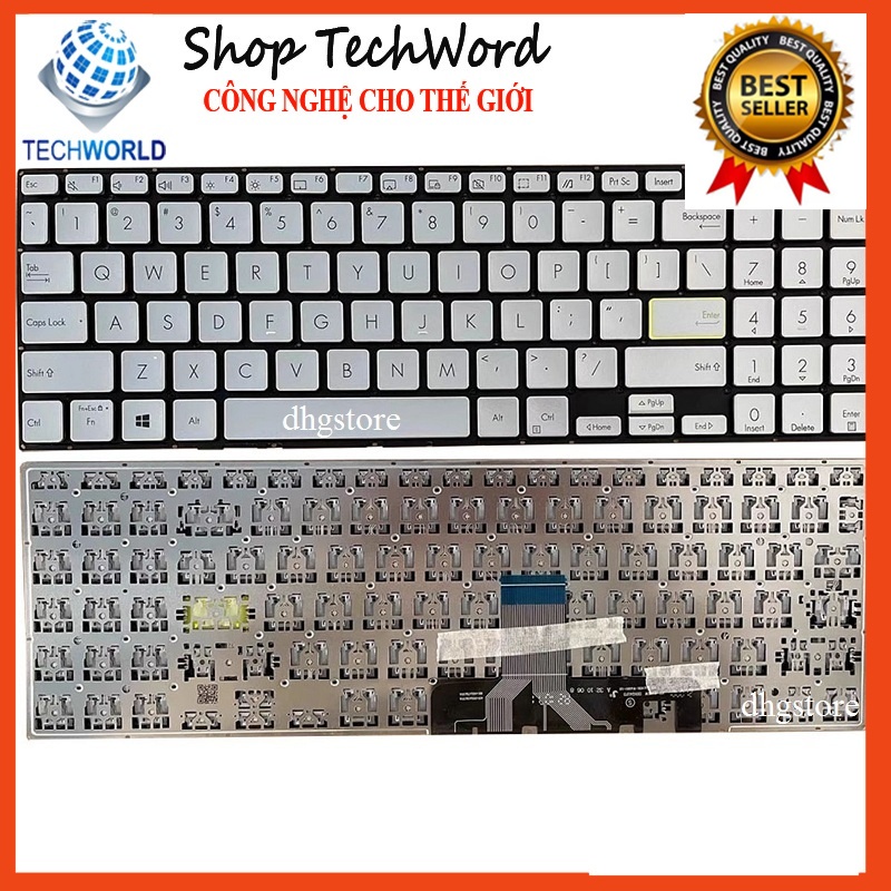 Bàn phím laptop Asus Vivobook X521 X521FA X521FL X521EA X521EQ X521UA X521IA X521JQ Màu Bạc