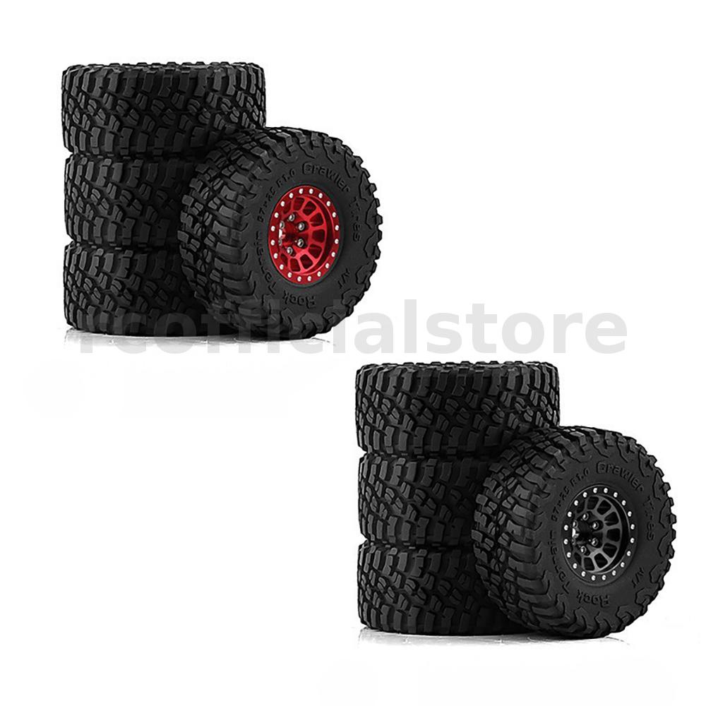 Set 4 Bánh Xe Leo Núi 1.0 inch Bằng Hợp Kim Nhôm Cho 1 / 18 trx4m scx24 fms fcx18 fcx24 furitek fx118
