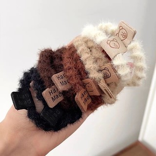 Dễ Thương Dây Cột Tóc Lông Nhung Độ Co Giãn Cao Phong Cách Hàn Quốc